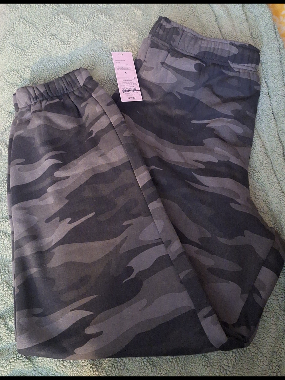 wild fable Gray & Black Camo Sweatpants Joggers With Pockets